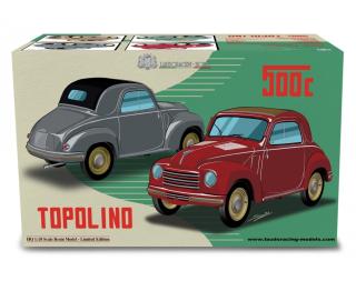 Fiat 500C Topolino 1949 Beige Laudoracing 1:18 Resinemodell (Türen, Motorhaube... nicht zu öffnen!)